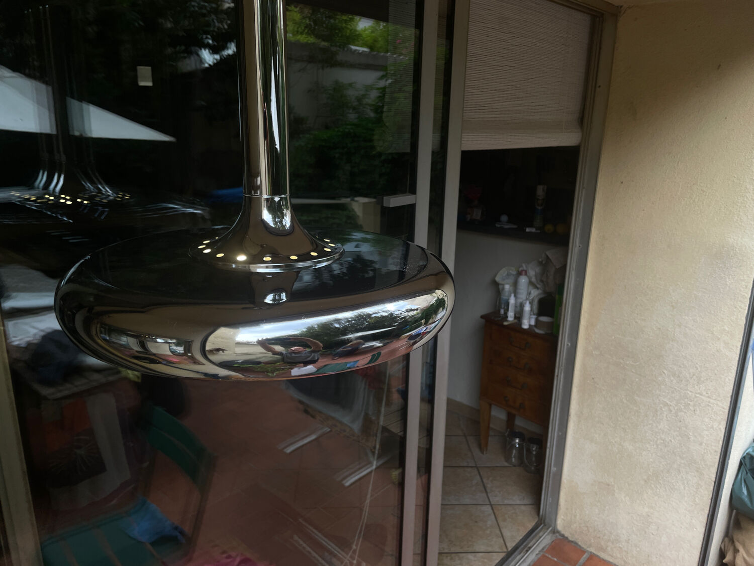 Chrome metal suspension Space edge 70s