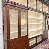 Large Classic English Art Deco Bookcase Library Cabinet