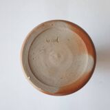 Ceramic candle holder signed Robert Heraud Sancerre La Borne gres