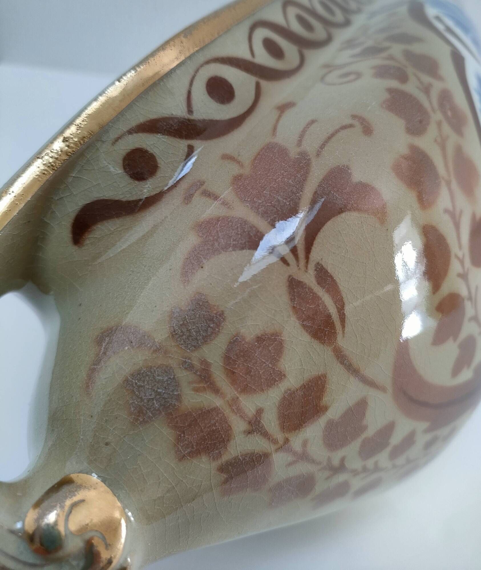 Art Nouveau gardener Keller and Guérin earthenware Lunéville model Palmyra