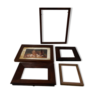 Set of 5 wooden frames