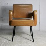 Armchair Jacques Adnet, style circa 1955