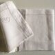 Pair of pillowcases embroidered linen old