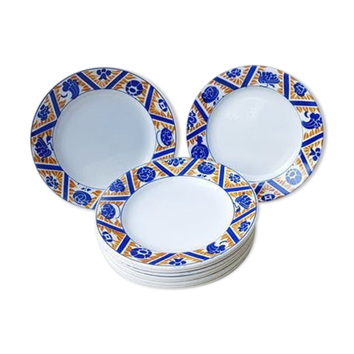 11 Art Deco dessert plates