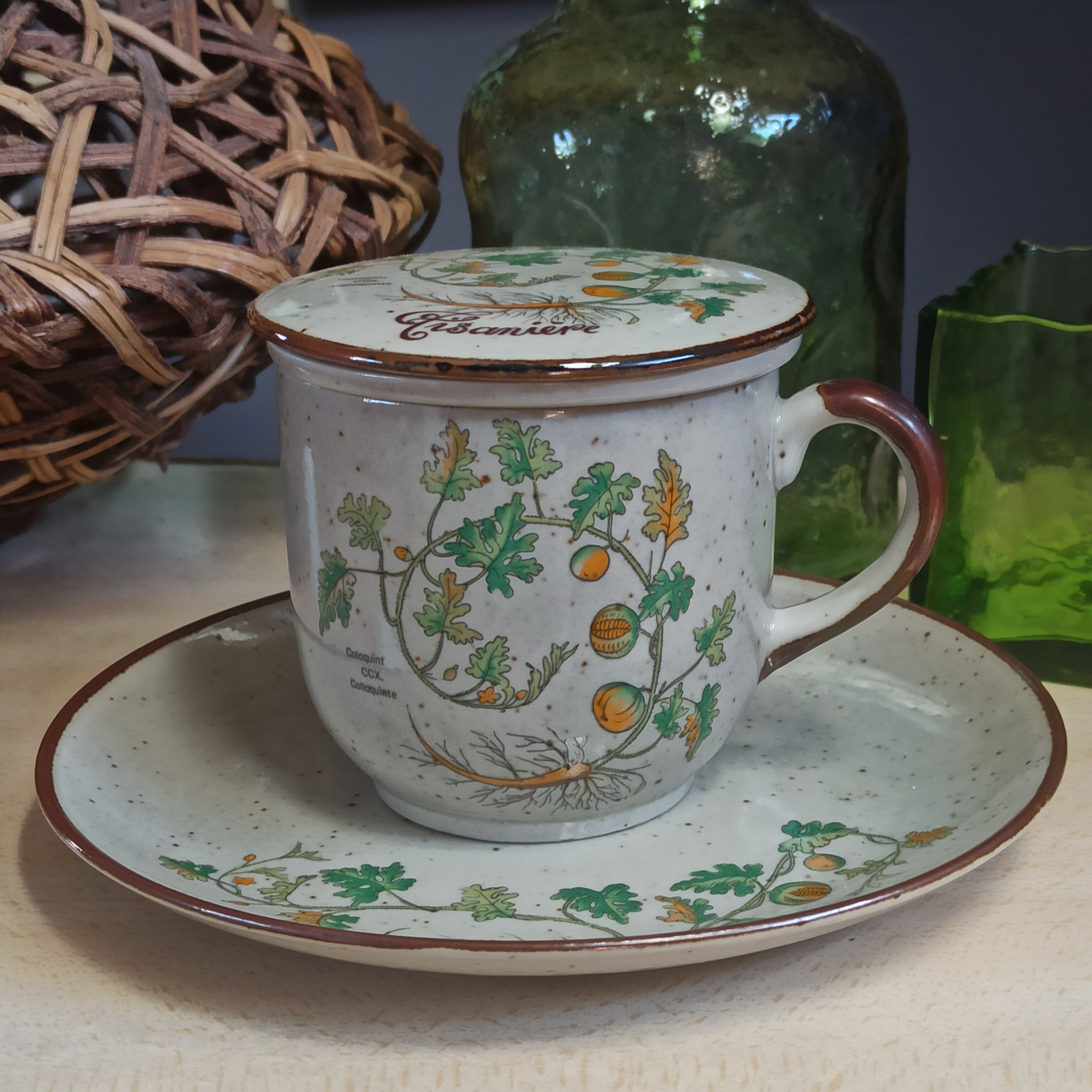 Vintage herbal mug cup