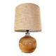 Handcrafted lamp in stoneware and jute fabric: wabi-sabi spirit (1970s-80s)