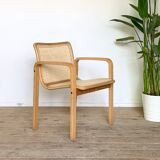 Vintage armchair in caning
