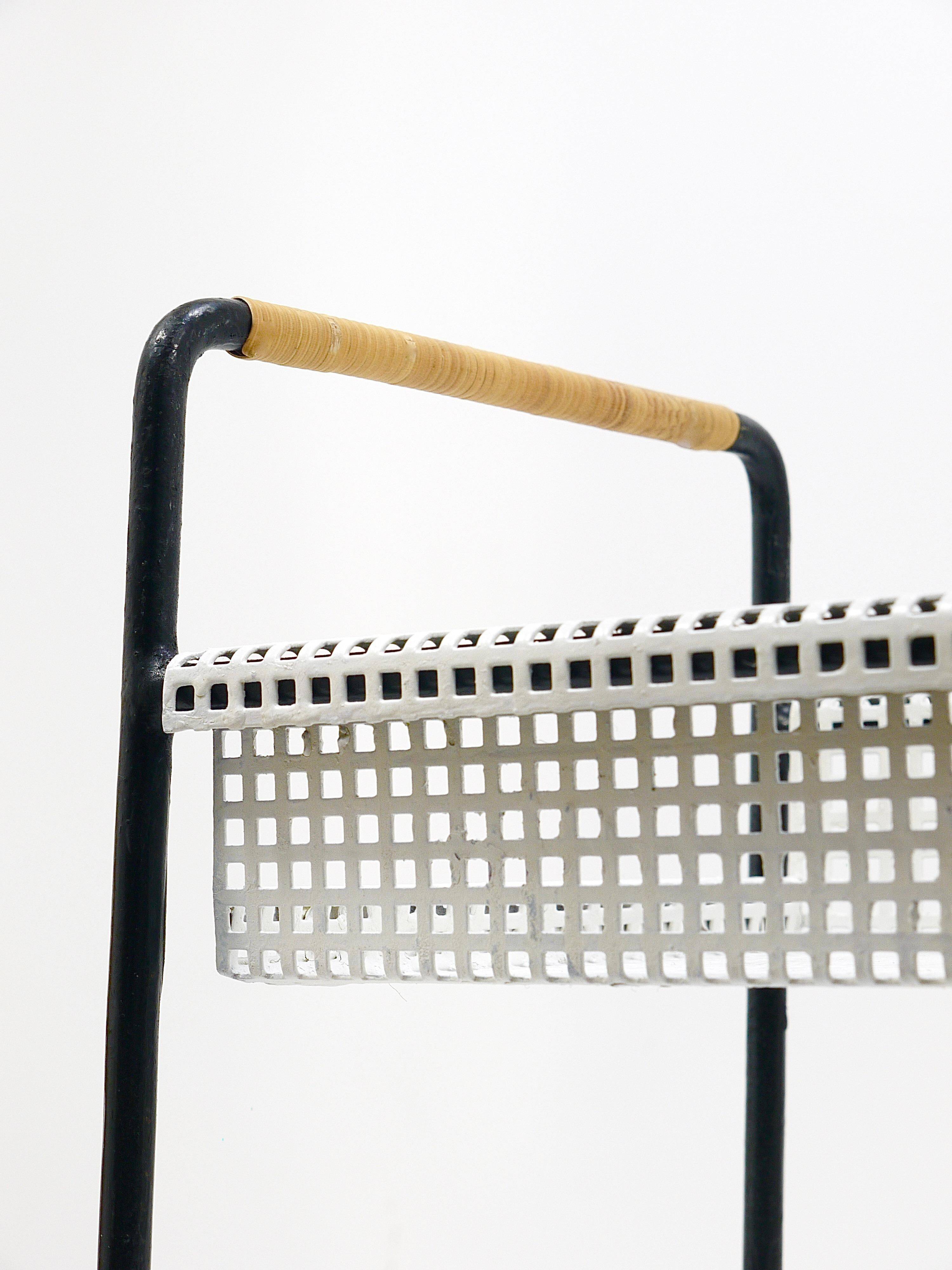 Carl Aubock Jardinière, table ou banc pour plantes, bac à fleurs, fer et osier