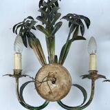 Pair of vintage palm leaf appliques