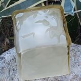 80s glass ice lamp