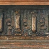 Antique Carved wooden chest with plant motif Renaissance period