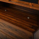 Rare Danish Bar Cabinet with Leather Parts 1960s