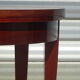 Half-moon console table, extendable in Empire style.