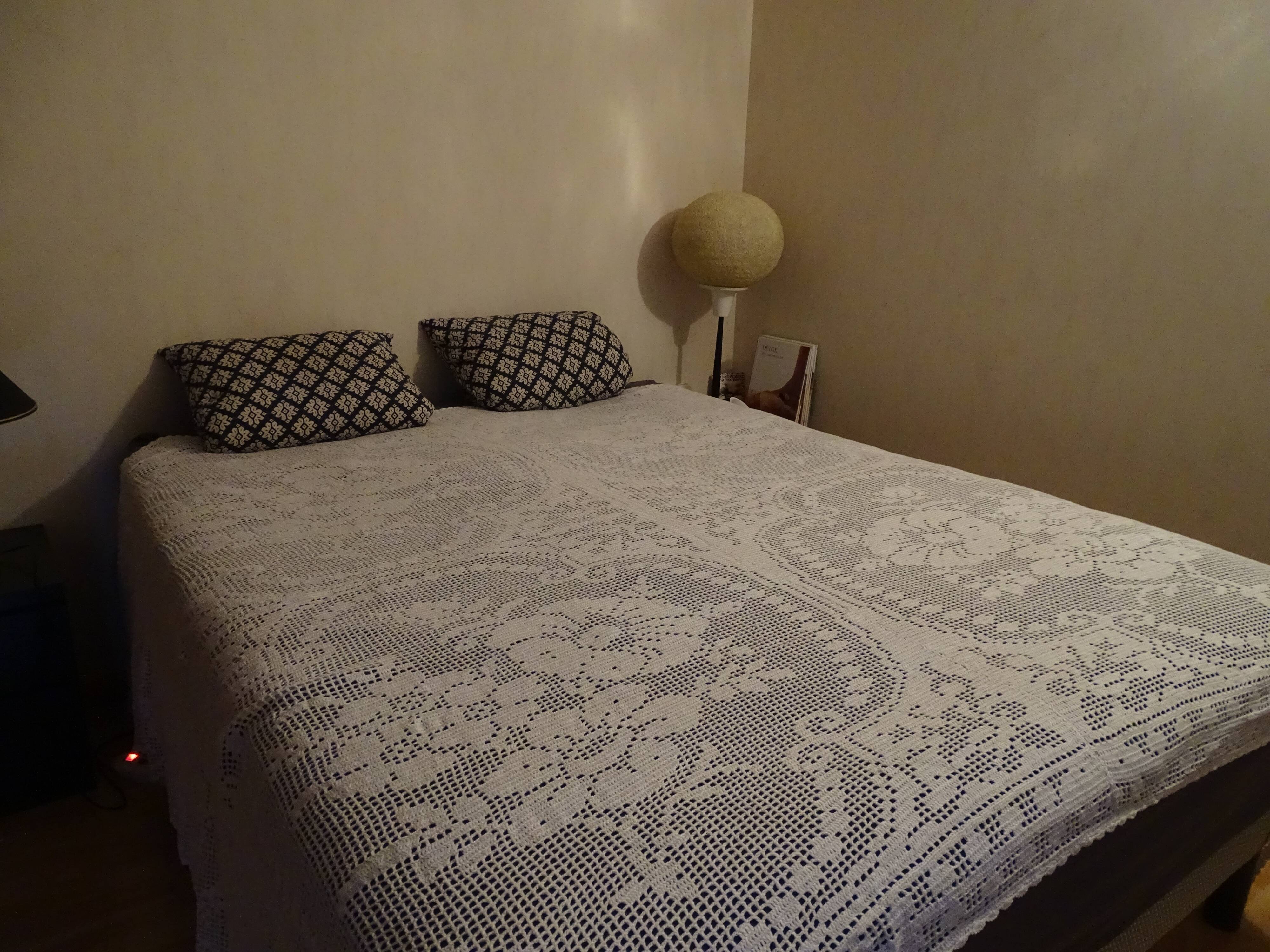 Antique crochet bed cover 240 x 190 cm