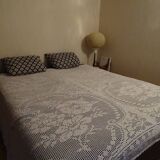 Antique crochet bed cover 240 x 190 cm