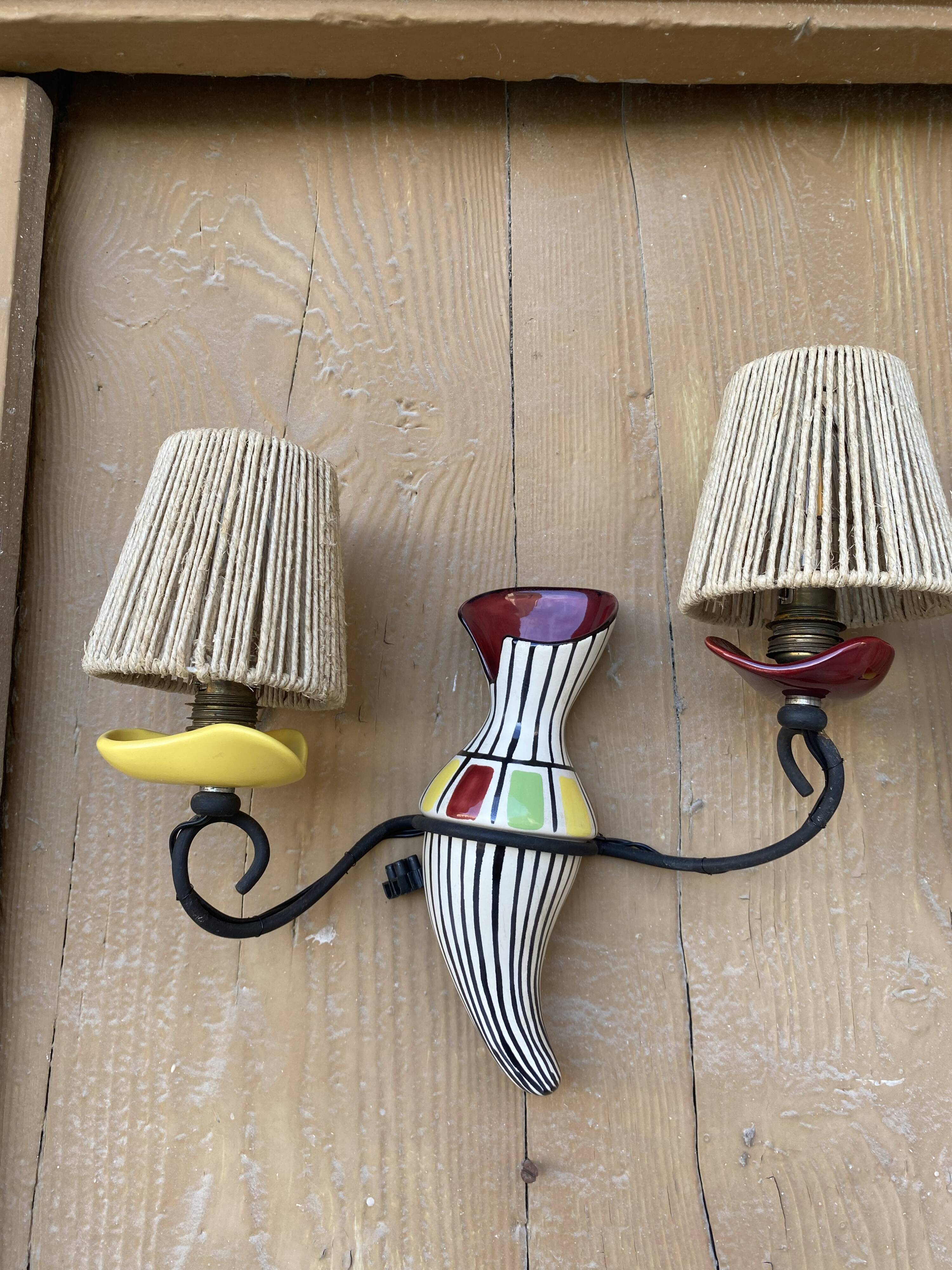 Vintage ceramic wall lights