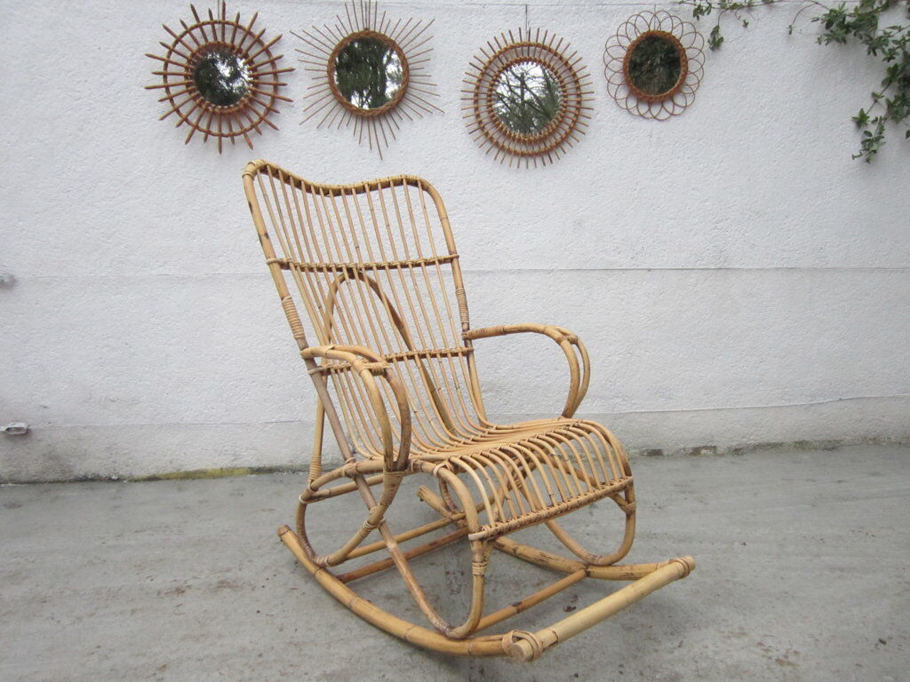 Rocking rattan 60s