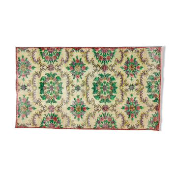 Anatolian handmade vintage rug 193 cm x 112 cm