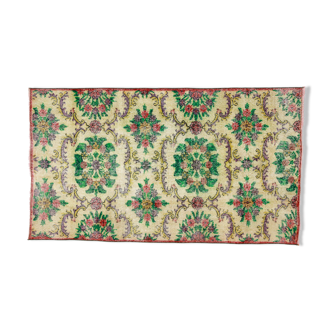 Anatolian handmade vintage rug 193 cm x 112 cm