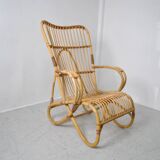 Fauteuil rotin 1960