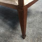 Art deco bench in mahogany