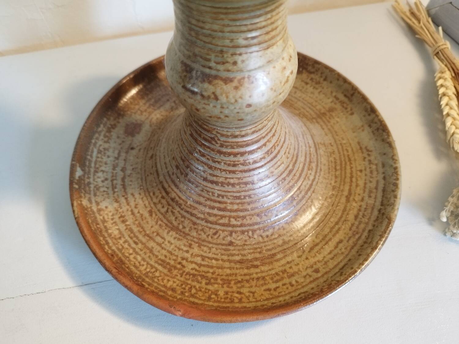 Kéraluc stoneware candlestick