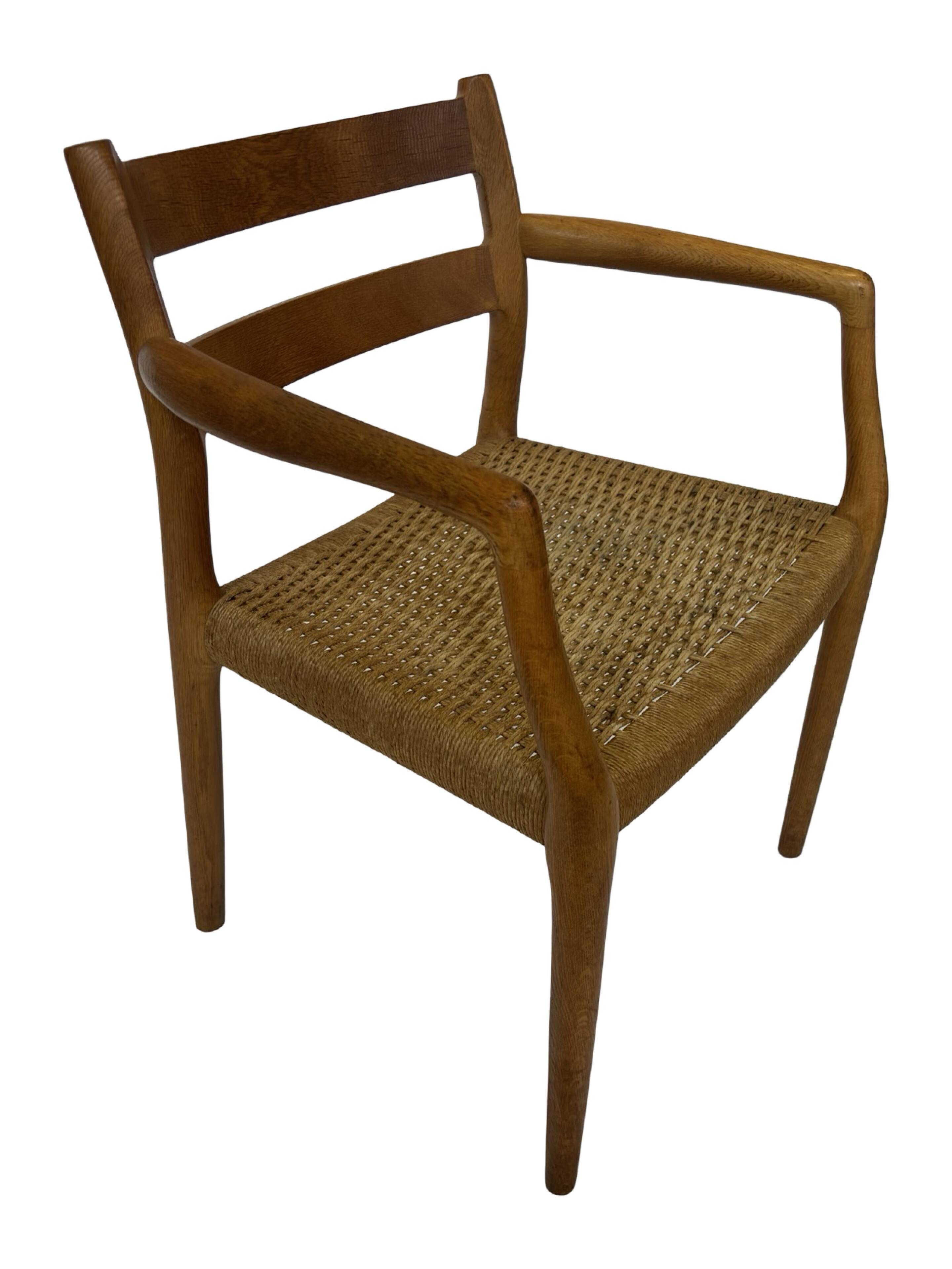 Vintage Niels Otto Moller Armchair Model 67 in Oak Danish Design