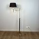 Reading Lamp in Mahogany and Gold Brass with Articulated Arm and Tripod Base