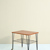 Scandinavian vintage coffee table with metal frame