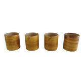 Set of 4 ceramic mugs signed Peyron