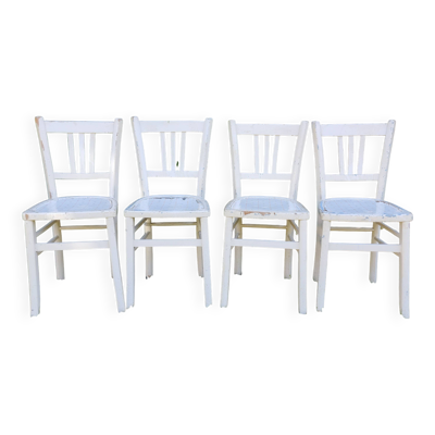 4 Chaises bistrot Brasserie bentwood bistrot chair shabby chic baumann bois