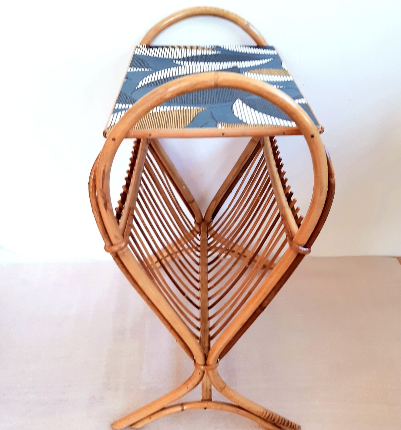 Side table with magazines