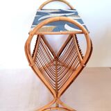 Side table with magazines