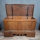 Oak chest with moulded panels – rustic work – 18th century
