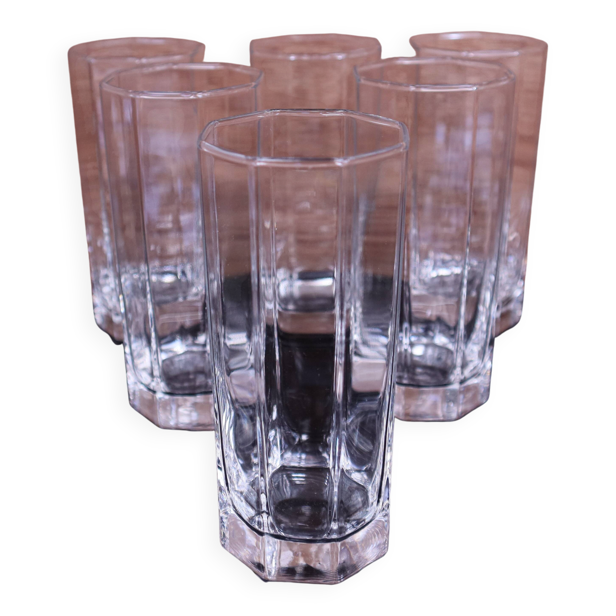 Set of 6 transparent water glasses Octime Luminarc