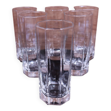 Set of 6 transparent water glasses Octime Luminarc
