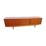 Scandinavian teak curtain sideboard, 4 drawers circa 1960