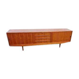 Scandinavian teak curtain sideboard, 4 drawers circa 1960