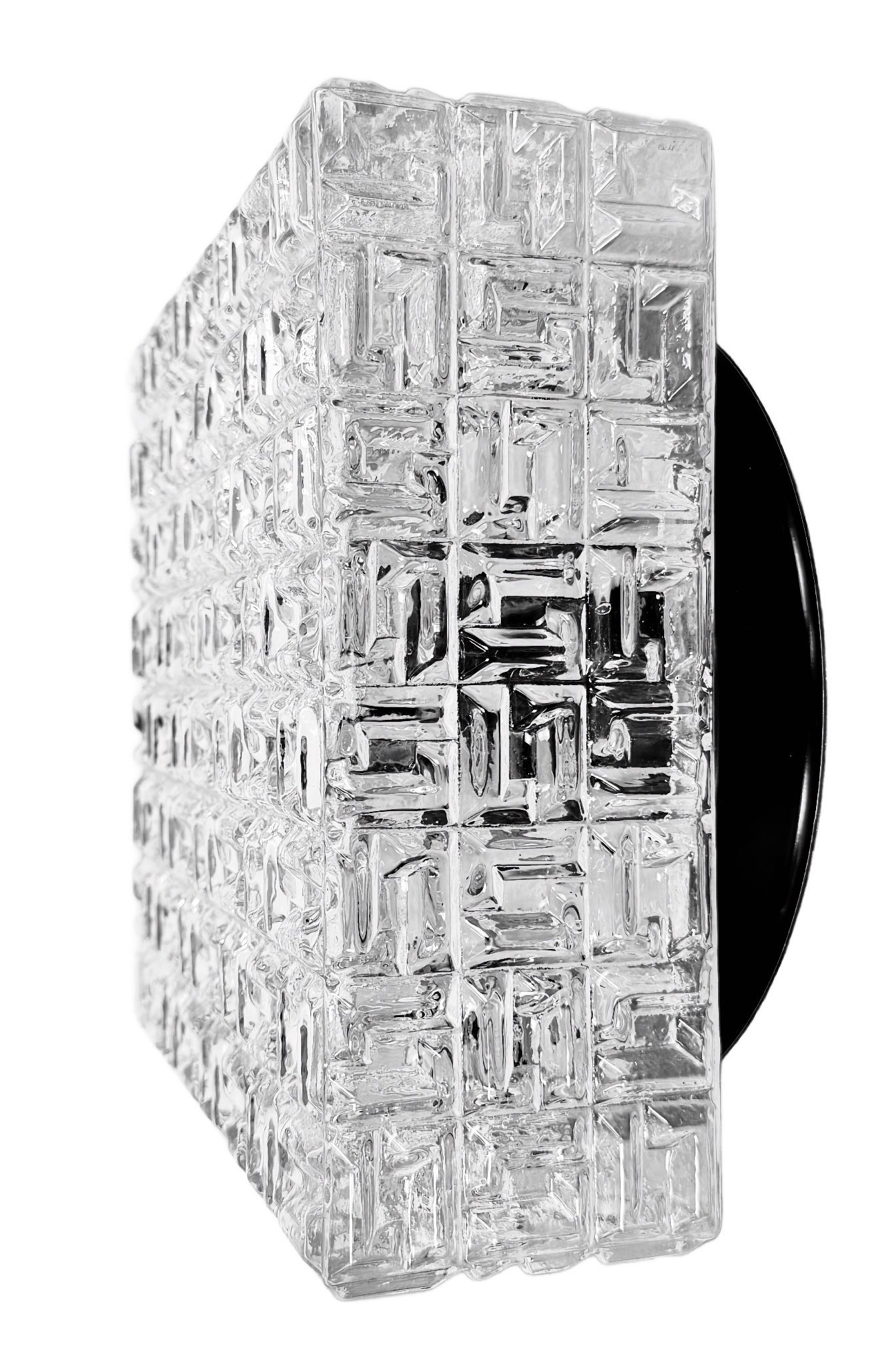 Vintage Glass Wall Or Ceiling Light, 1970s