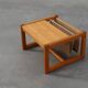 Pine and linen coffee table with magazine rack by Karin Möbring, Sweden