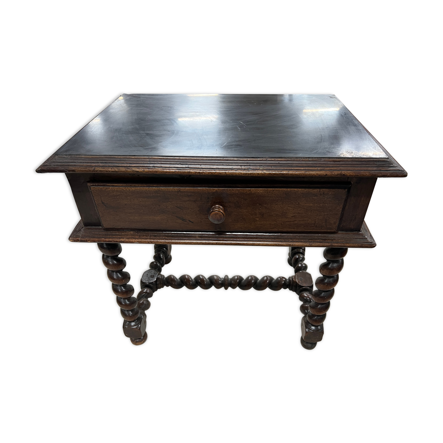 Table d'appoint à pieds torsadés