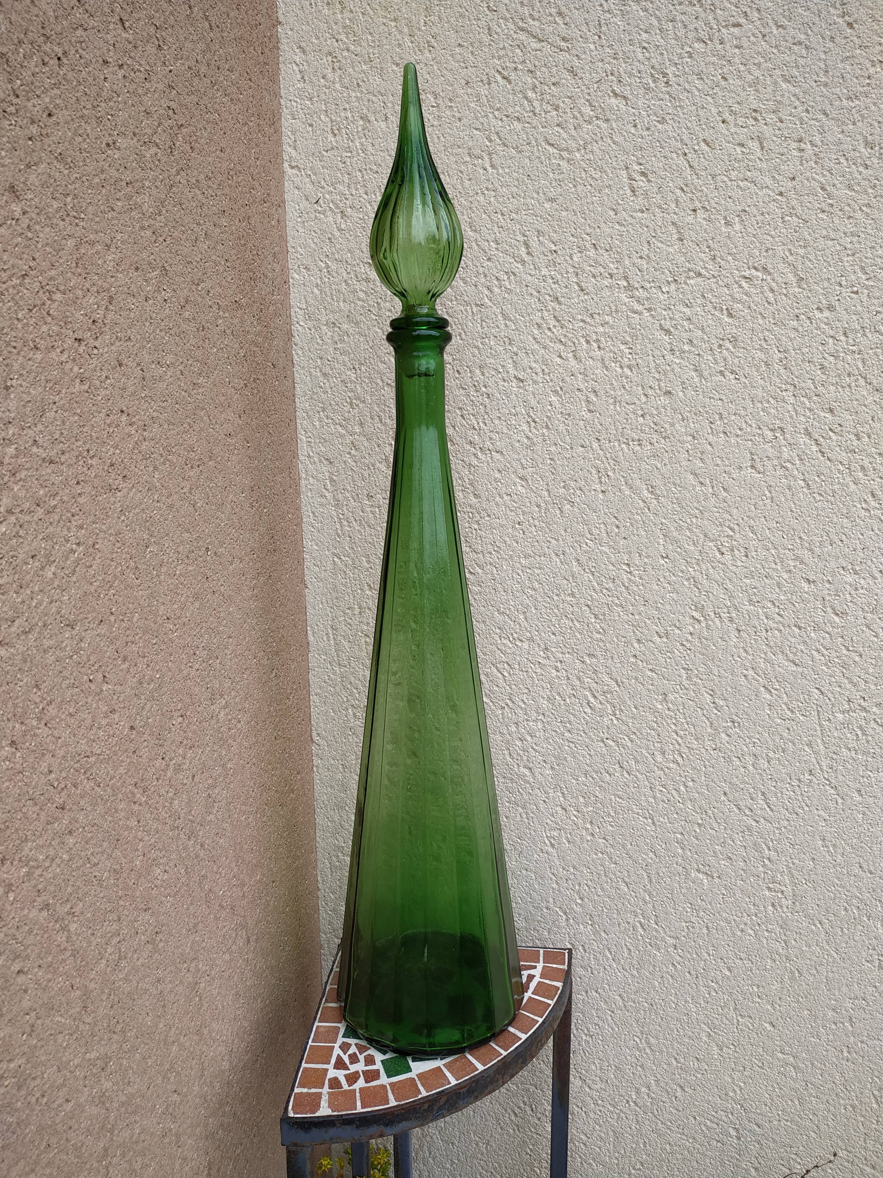 Giant Italian bottle empoli 67 cm rare