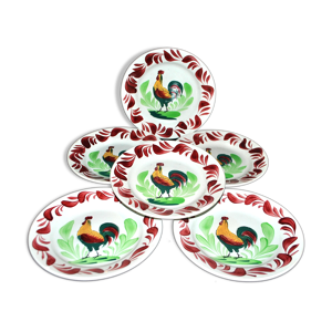 Lot 6 assiettes COQ en