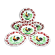Set of 6 hand-painted Choisy-Le-Roi earthenware COQ plates