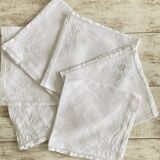 Vintage monogrammed MA napkins - 58x60cm - Métis