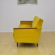 Yellow velvet sofa with fold-out function, 1960s