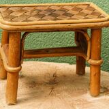 Bamboo and rattan footrest