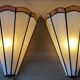 Pair of vintage Tiffany style wall sconces