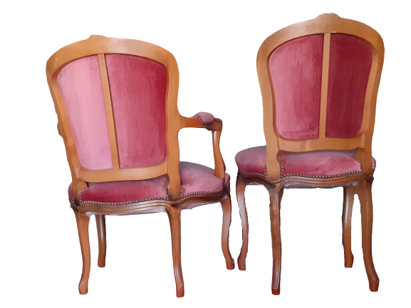 Fauteuil Louis XV et chaise