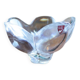 Orrefors Sweden Crystal Flower Bowl